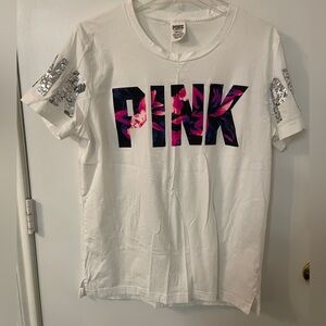 PINK Victoria’s Secret floral PINK shirt